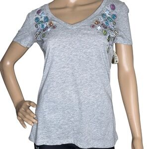 Aeropostale gray jewel printed graphic tee, NWT, medium